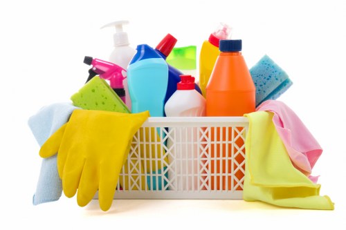 Professional carpet cleaning equipment in a London flat