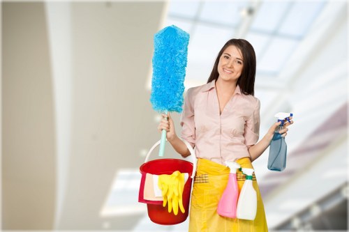 Professional cleaning of a kitchen in a London property