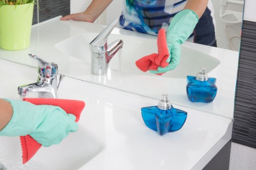 Local cleaners carrying out a thorough property reset in a London flat